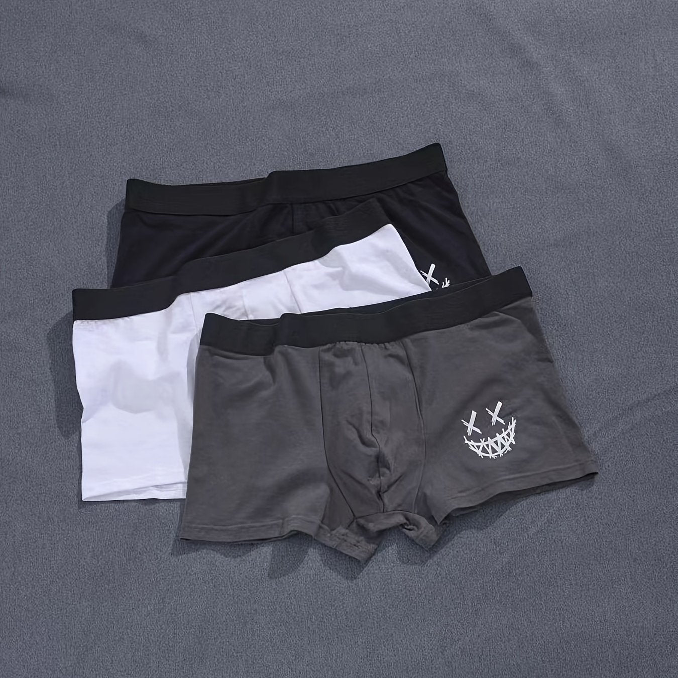 3pcs Men's Cotton Breathable Boxer Briefs
