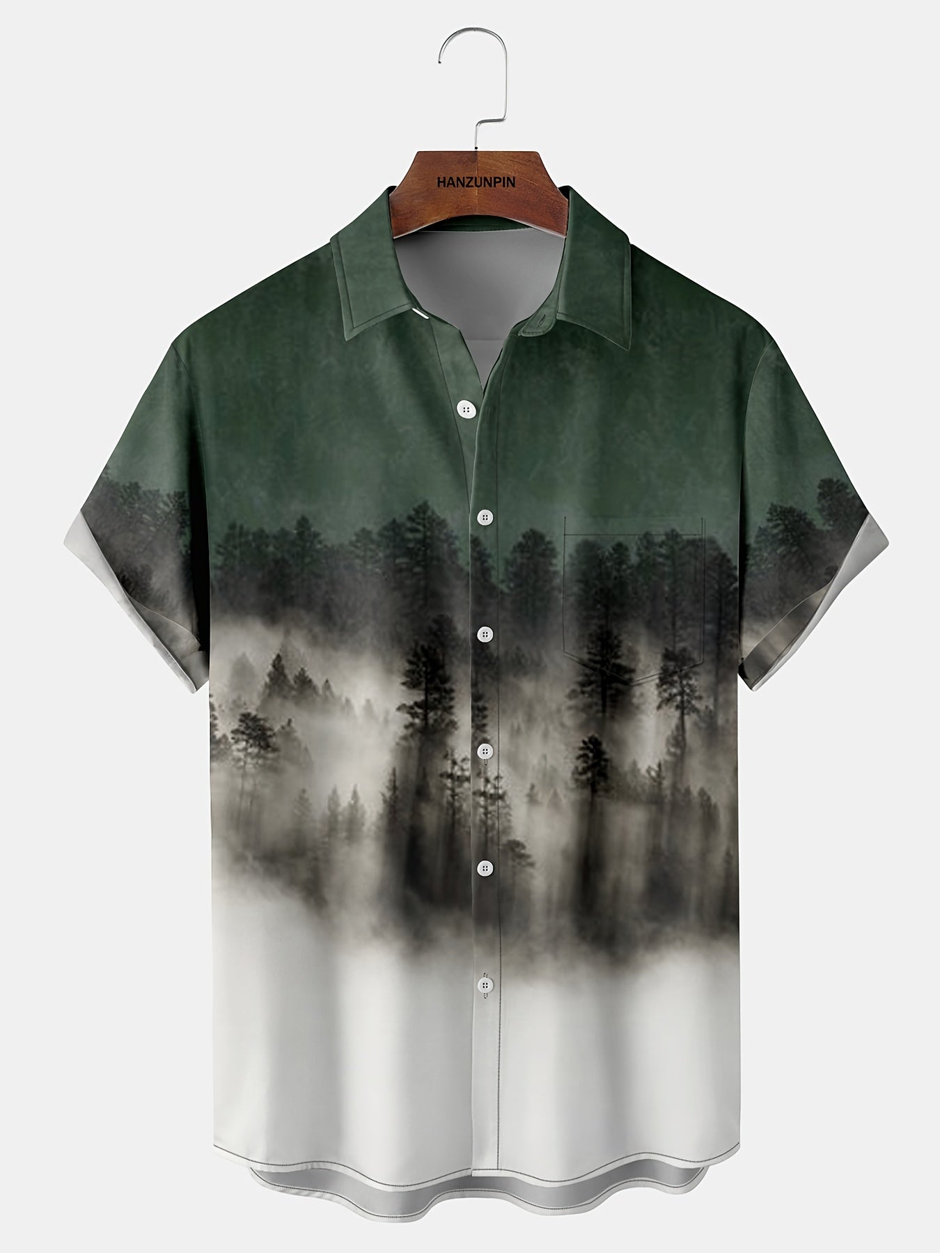 Men's Casual Button Down Short Sleeve Shirt