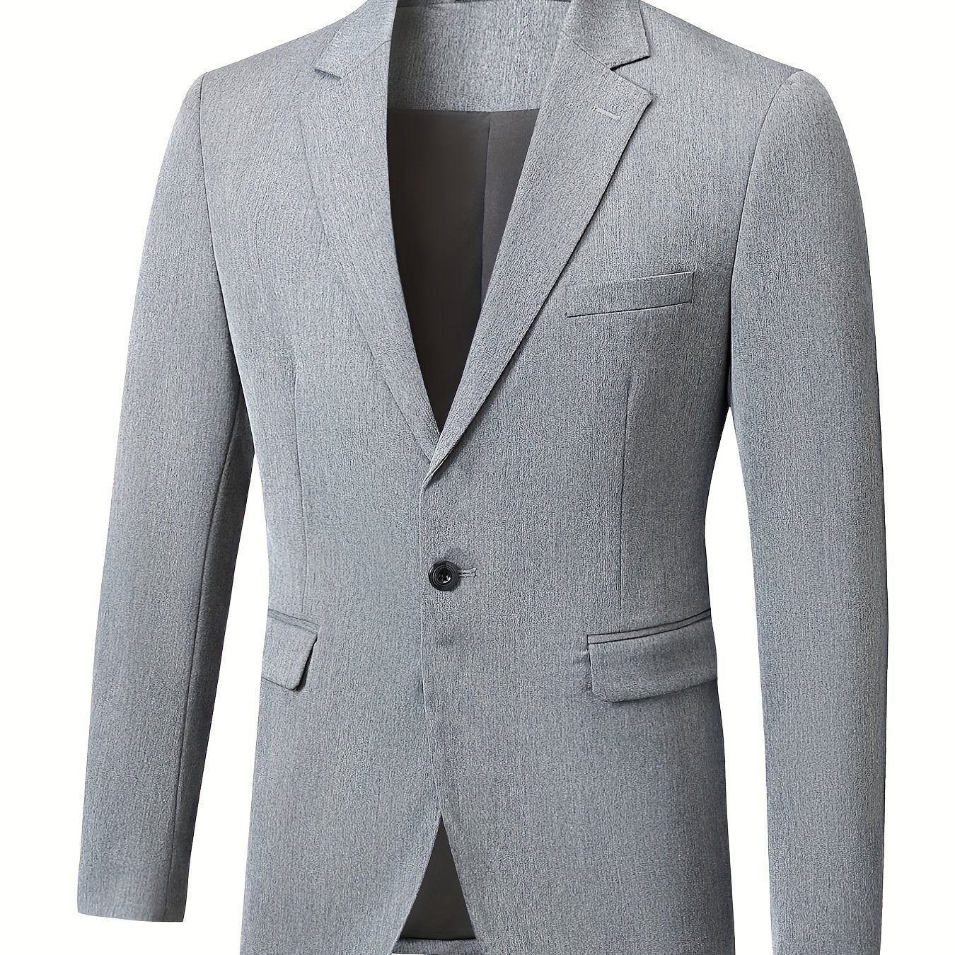 Men's Casual Solid Slim Fit One Button Business Lightweight Blazer