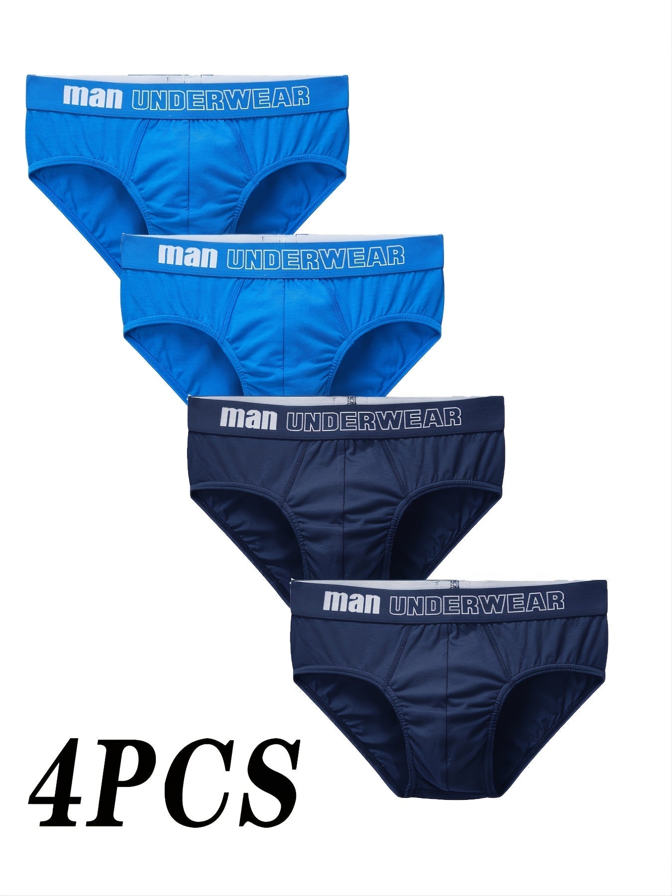 4pcs Men's Cotton Briefs Underwear