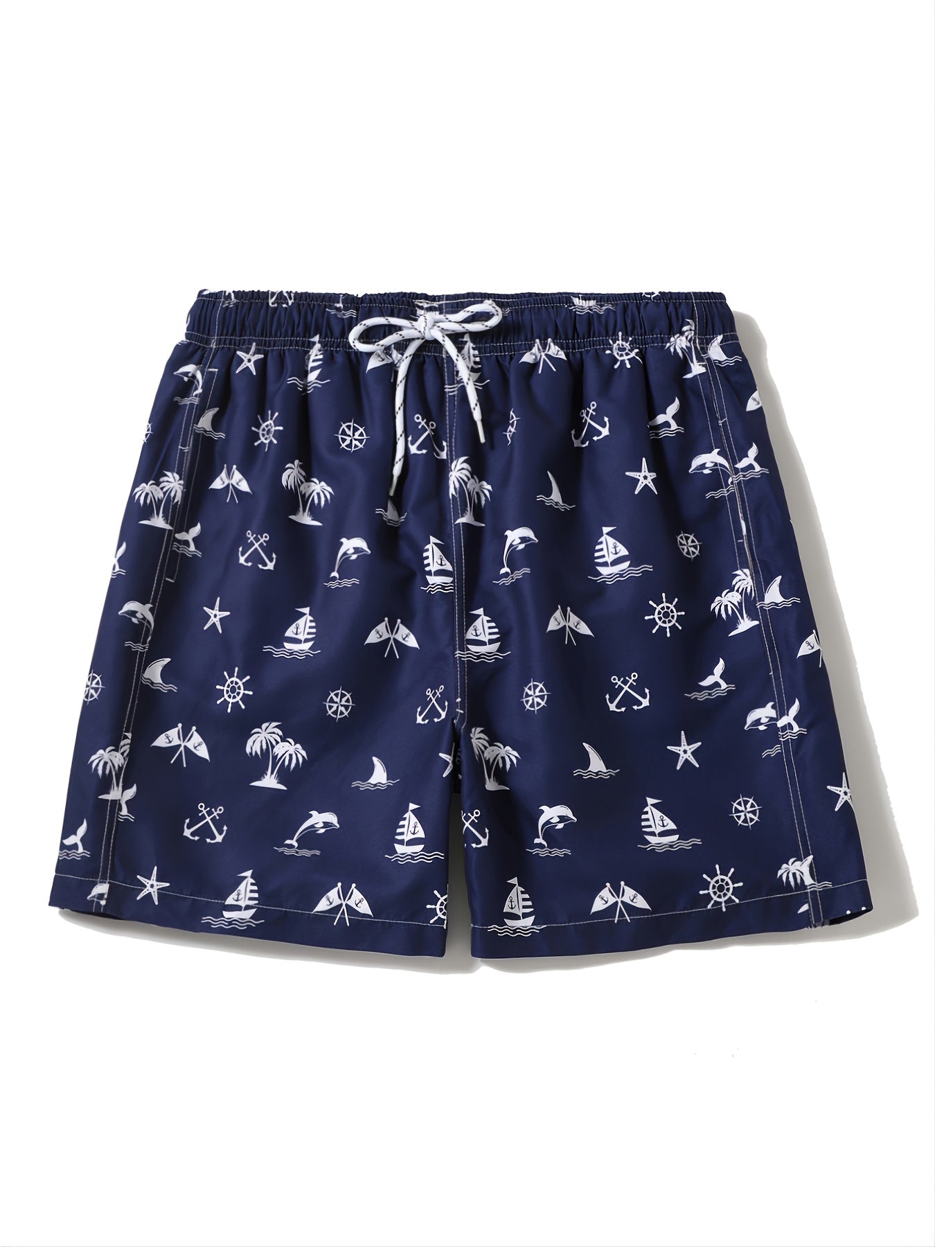 Men's Casual Simple Navy Blue Sports Short Pants