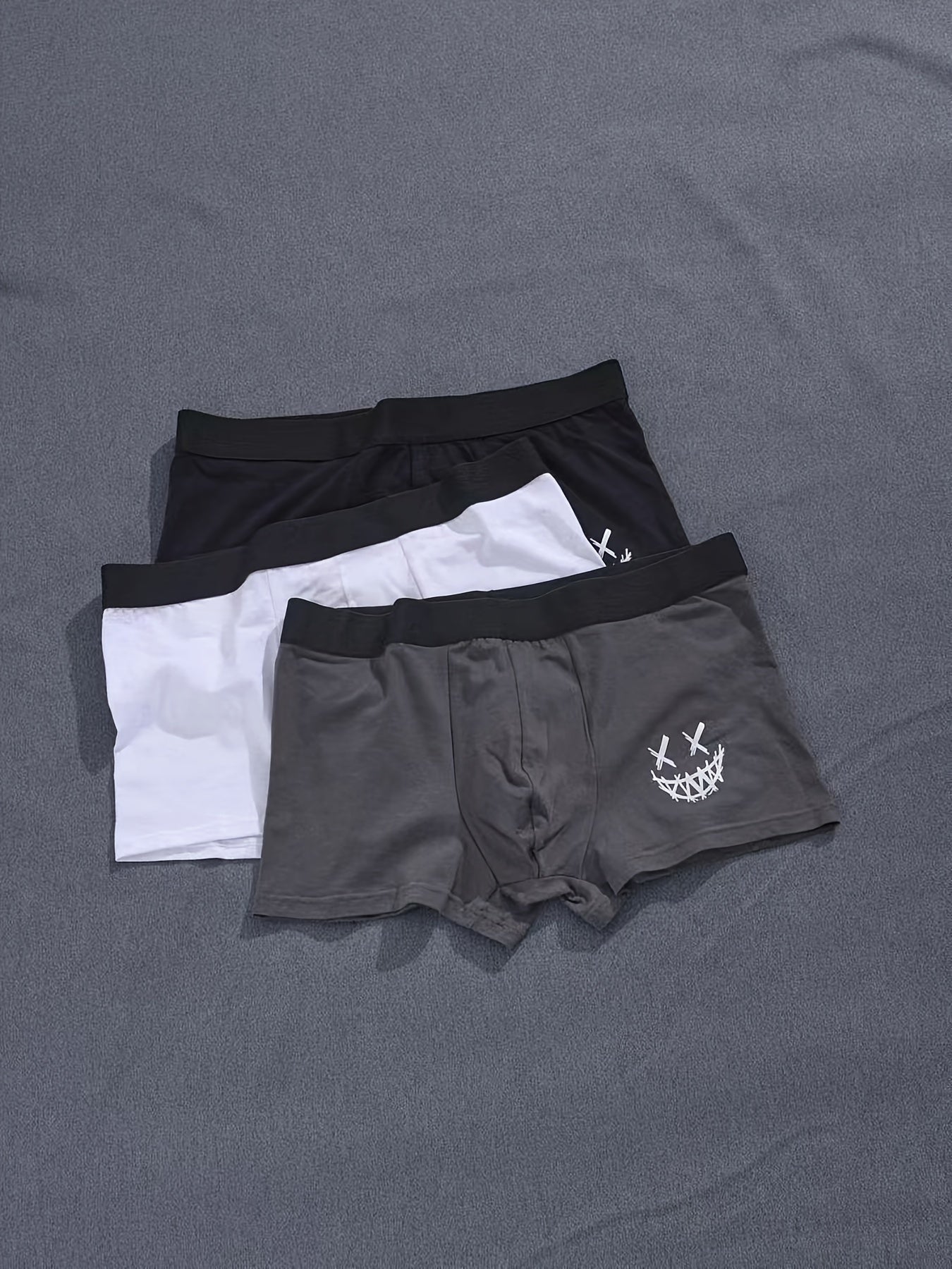 3pcs Men's Cotton Breathable Boxer Briefs