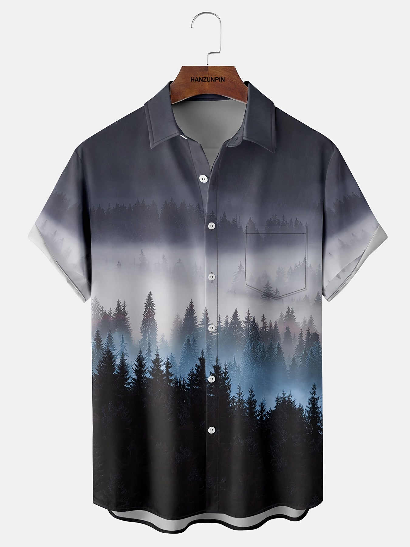 Men's Casual Button Down Short Sleeve Shirt