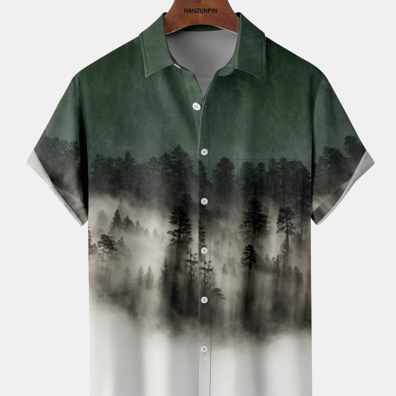 Men's Casual Button Down Short Sleeve Shirt