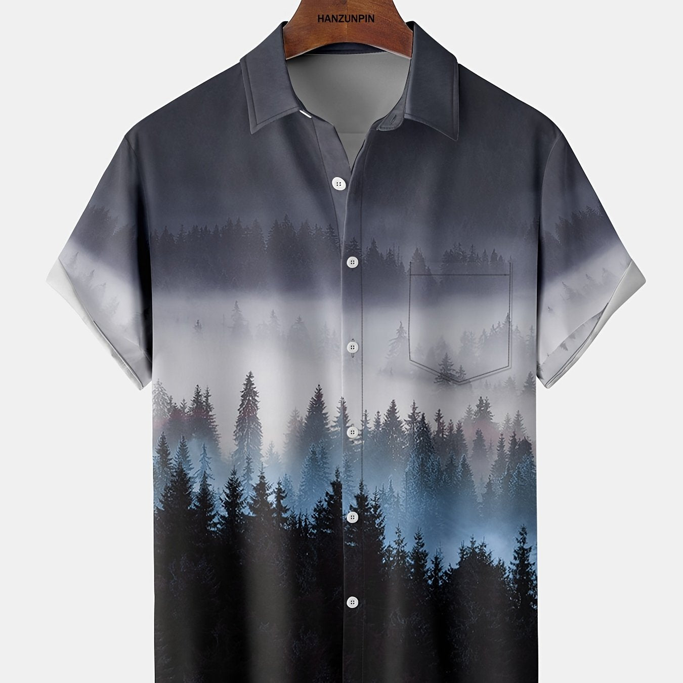 Men's Casual Button Down Short Sleeve Shirt