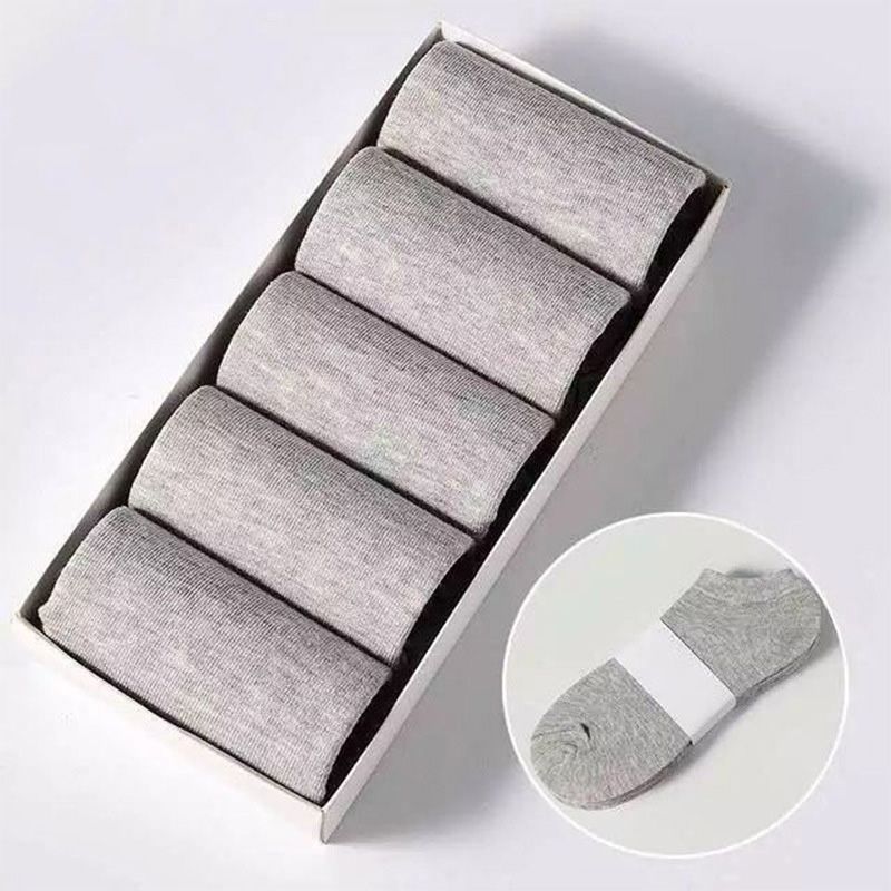 5 PairsComfy Ankle Socks Solid Color Ankle Sock Pack