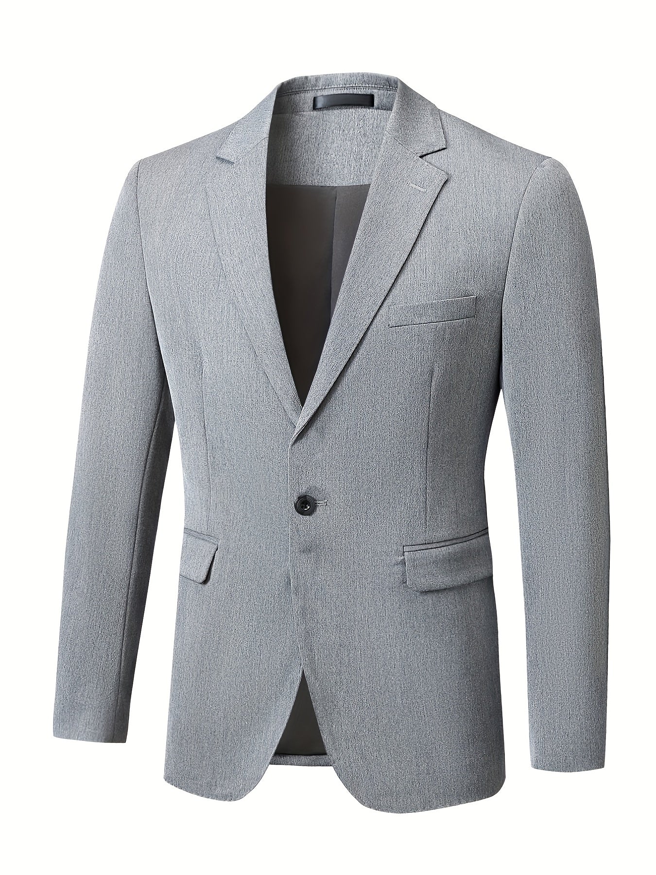 Men's Casual Solid Slim Fit One Button Business Lightweight Blazer