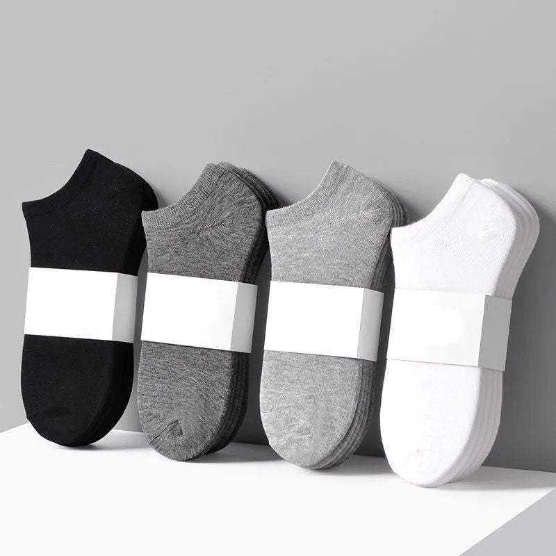 5 PairsComfy Ankle Socks Solid Color Ankle Sock Pack