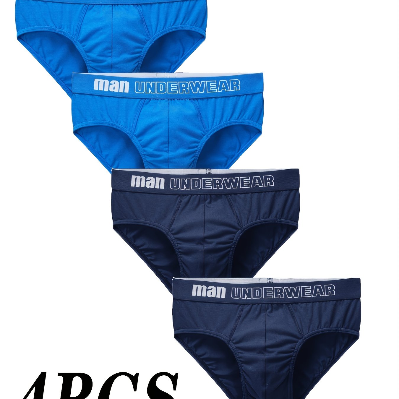4pcs Men's Cotton Briefs Underwear