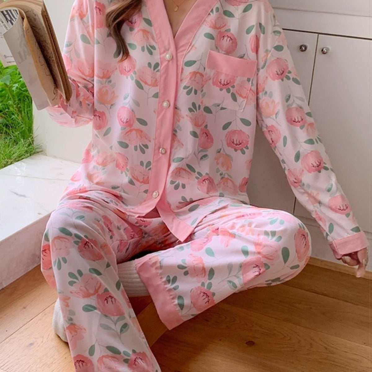 Floral Print Pajama Set