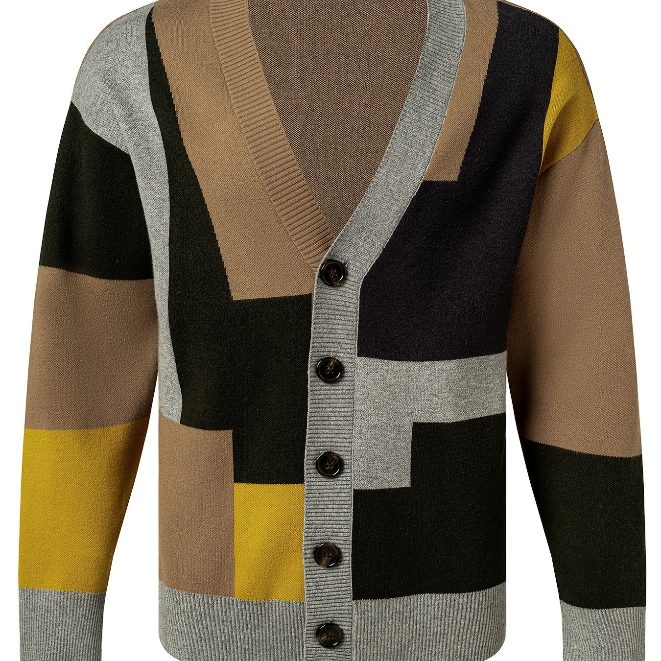 Men's Casual Vintage Style V Neck Sweater Cardigan
