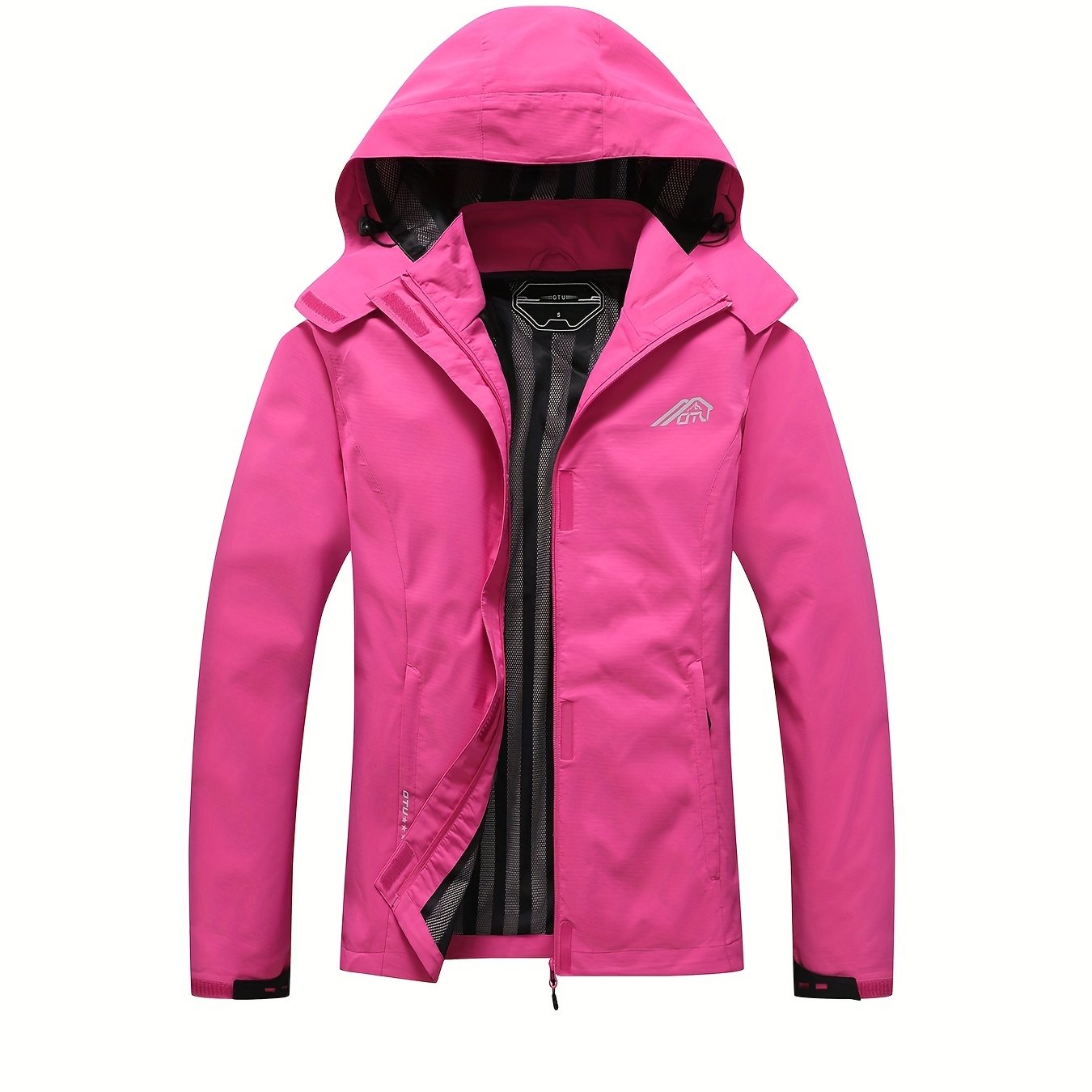 Solid Color Waterproof Windproof Hooded Outdoor Jacket