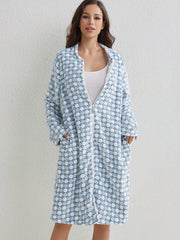 Polka Dot Zipper Night Robe