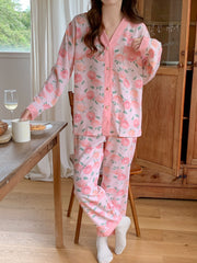 Floral Print Pajama Set