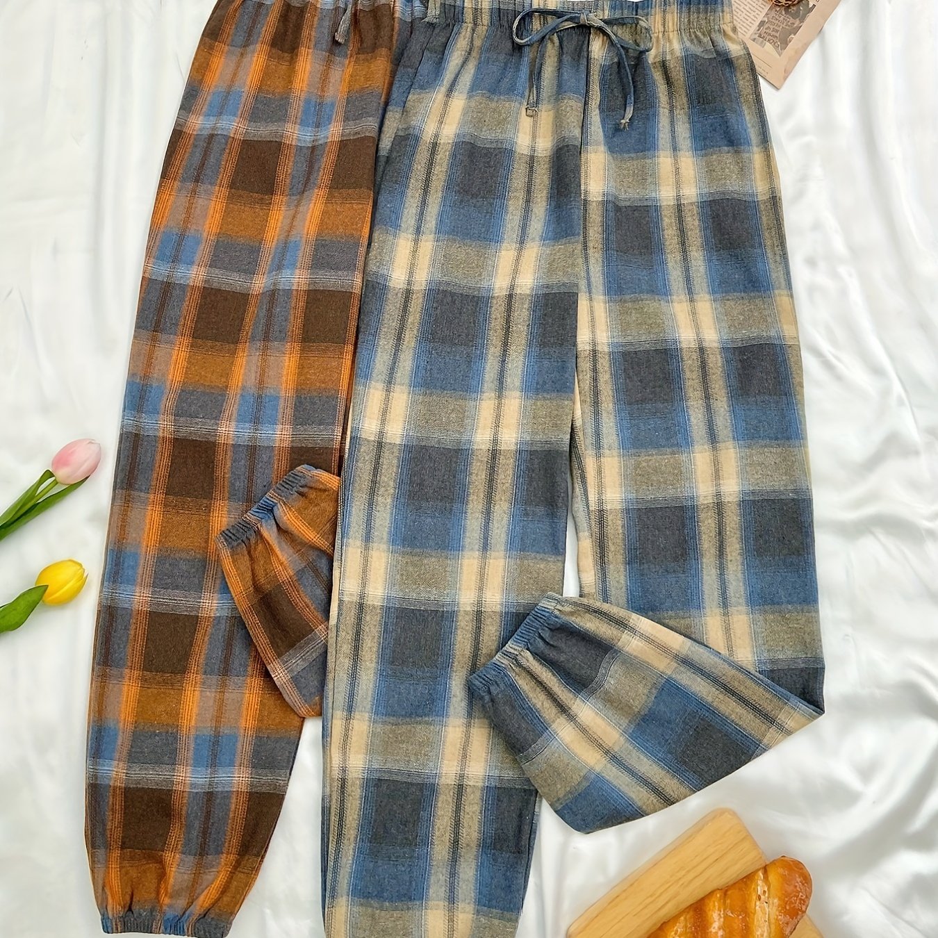 Plaid Sleep Bottoms Loungewear