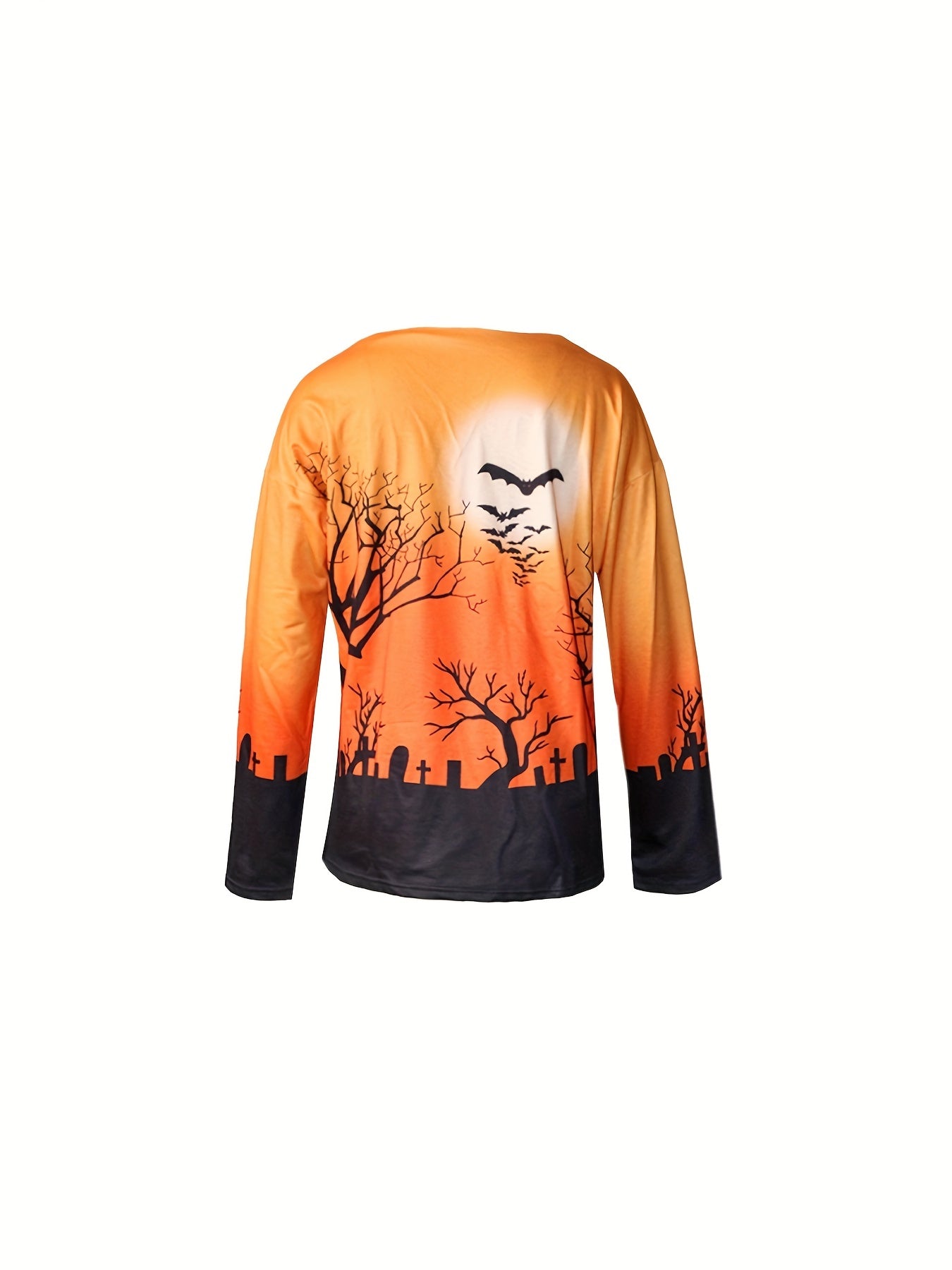 Halloween Print Crew Neck Sweatshirt