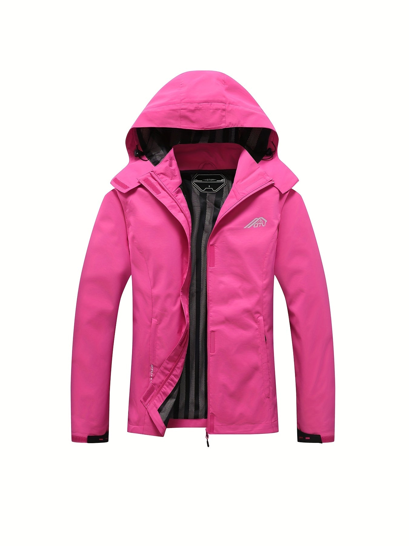 Solid Color Waterproof Windproof Hooded Outdoor Jacket