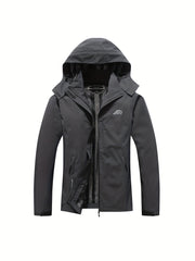 Solid Color Waterproof Windproof Hooded Outdoor Jacket