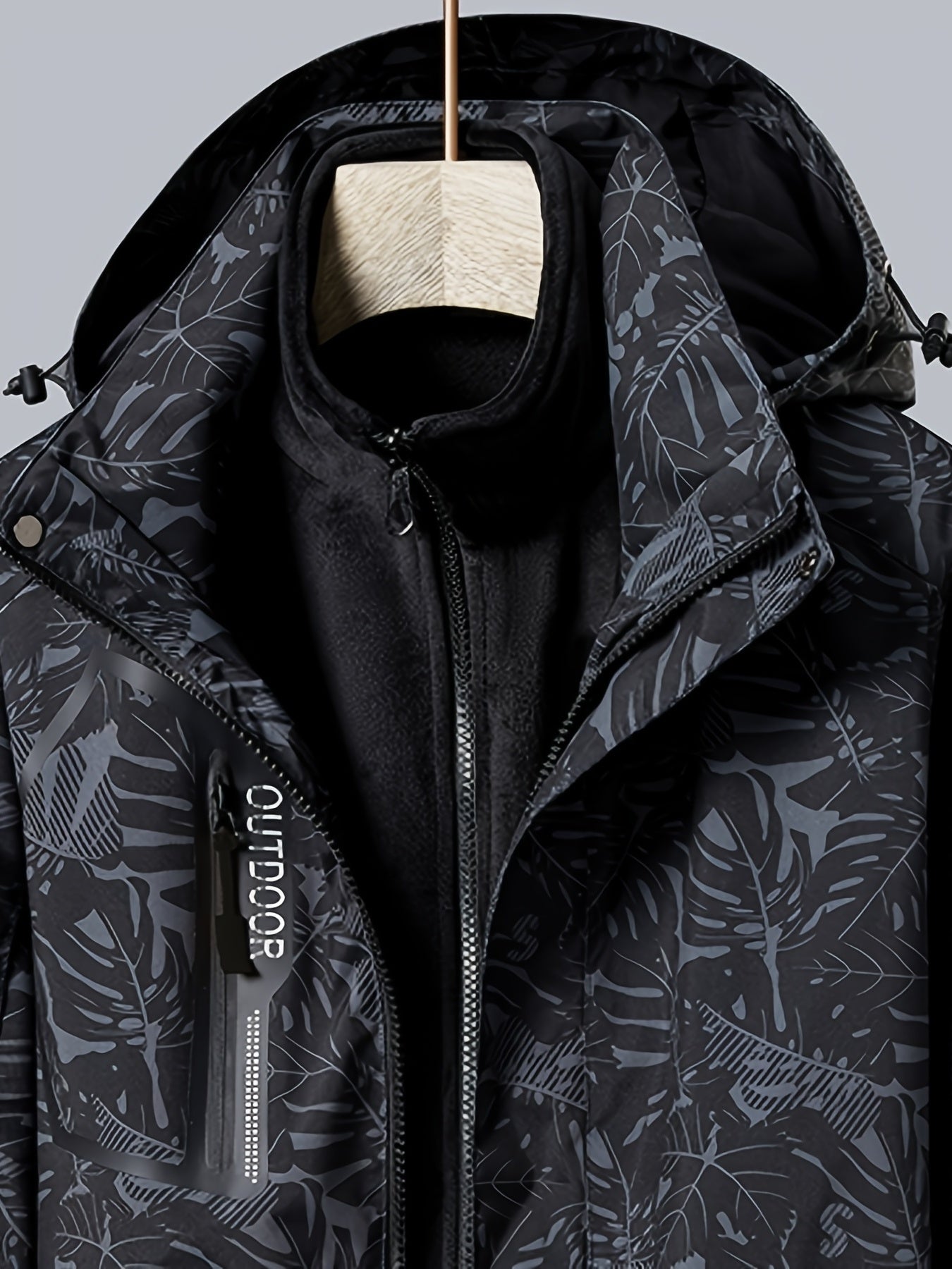 Floral Print 3-in-1 Hooded Jacket