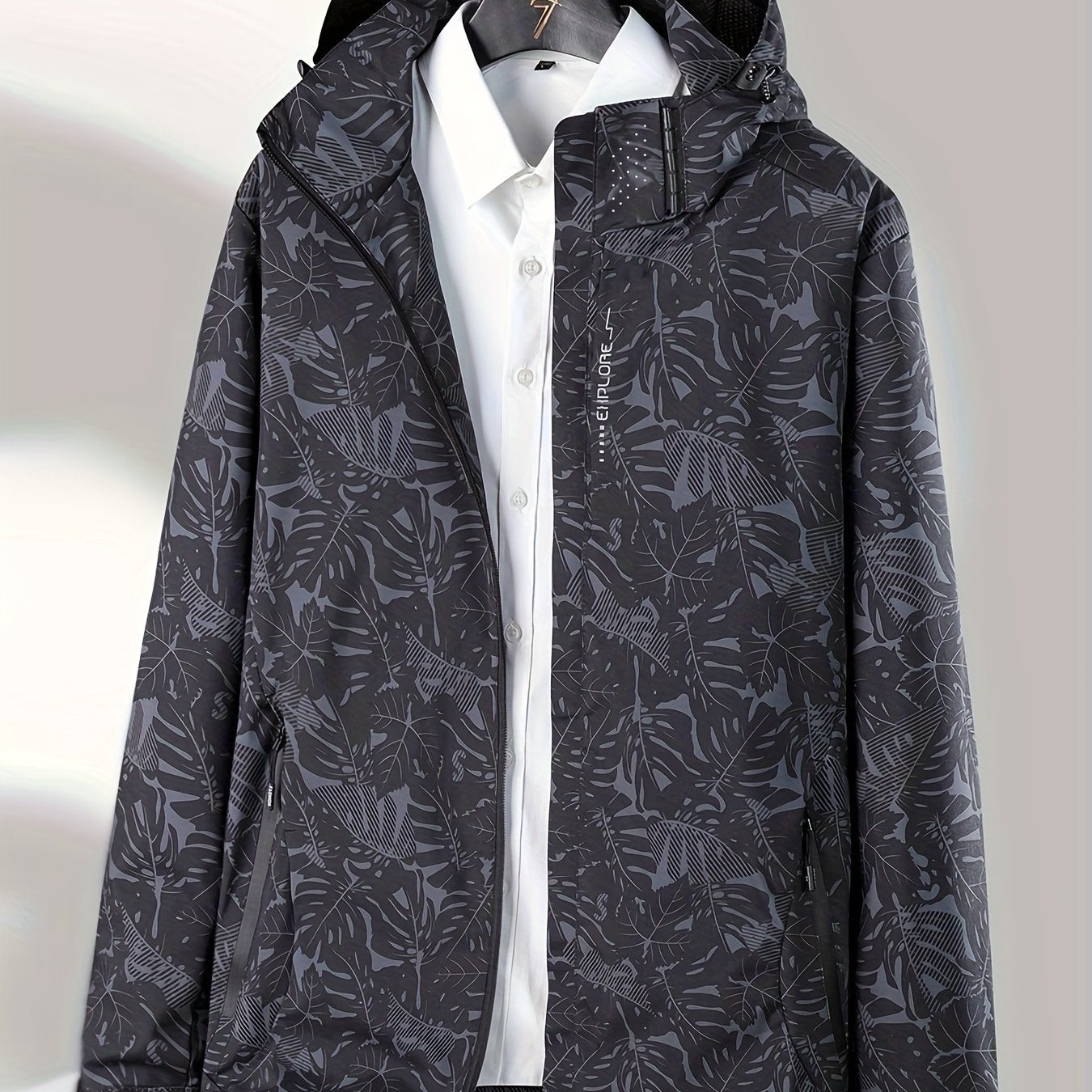 Leaf Print Outdoor Jacket