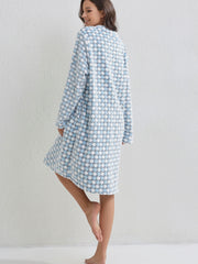 Polka Dot Zipper Night Robe