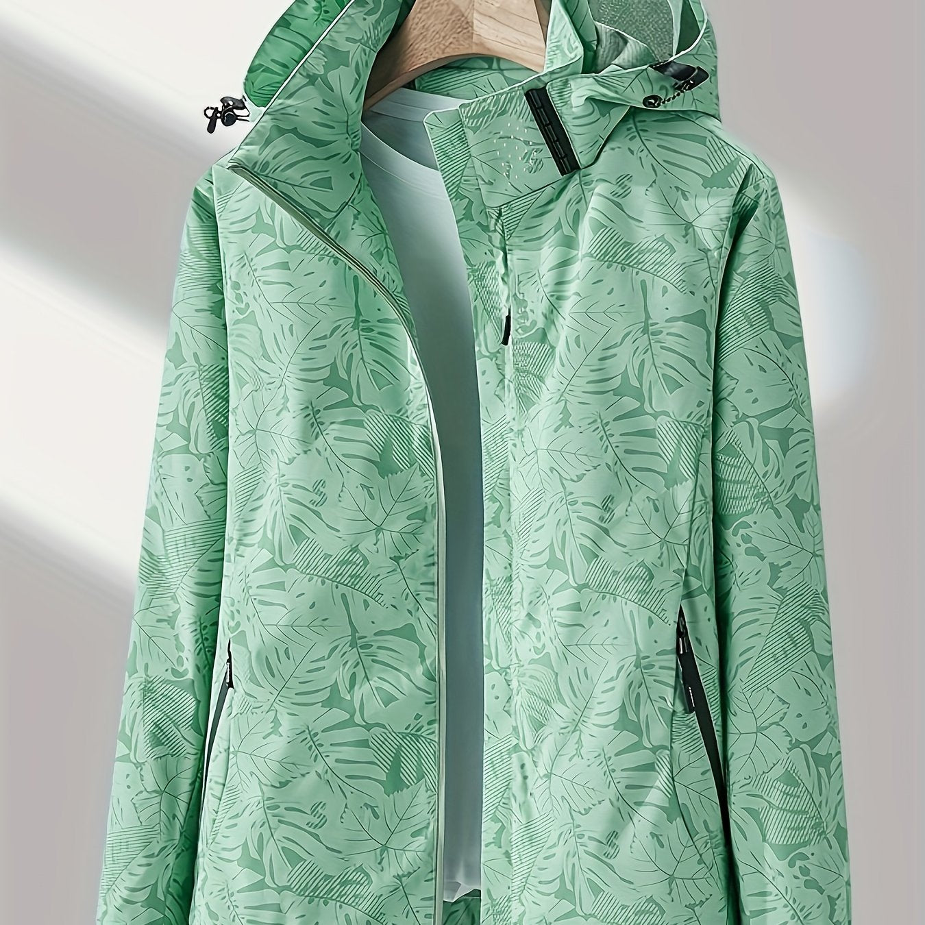 Leaf Print Outdoor Jacket