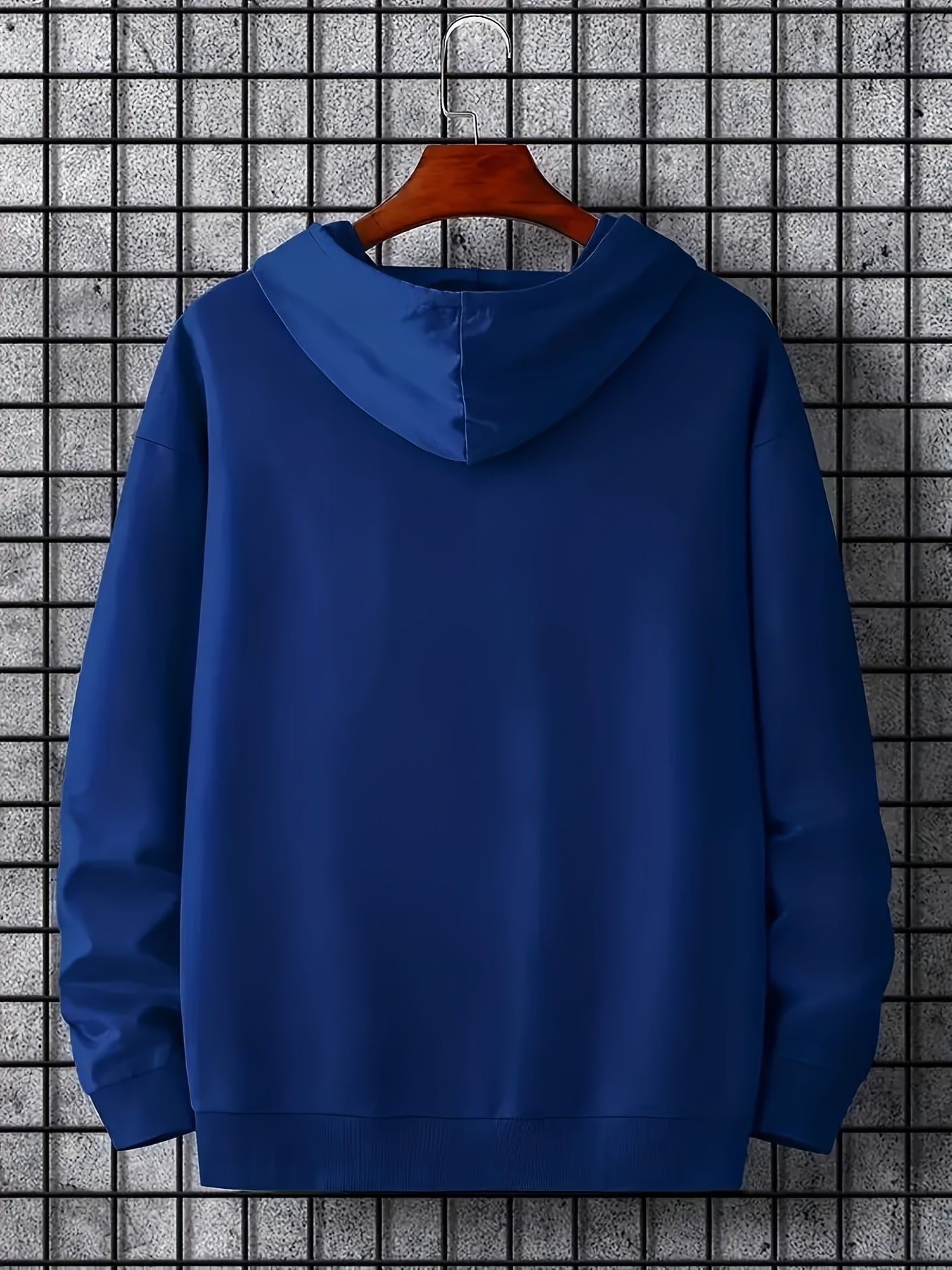 Men's Casual Graphic Design Pullover Hooded Sweatshirt With Kangaroo Pocket