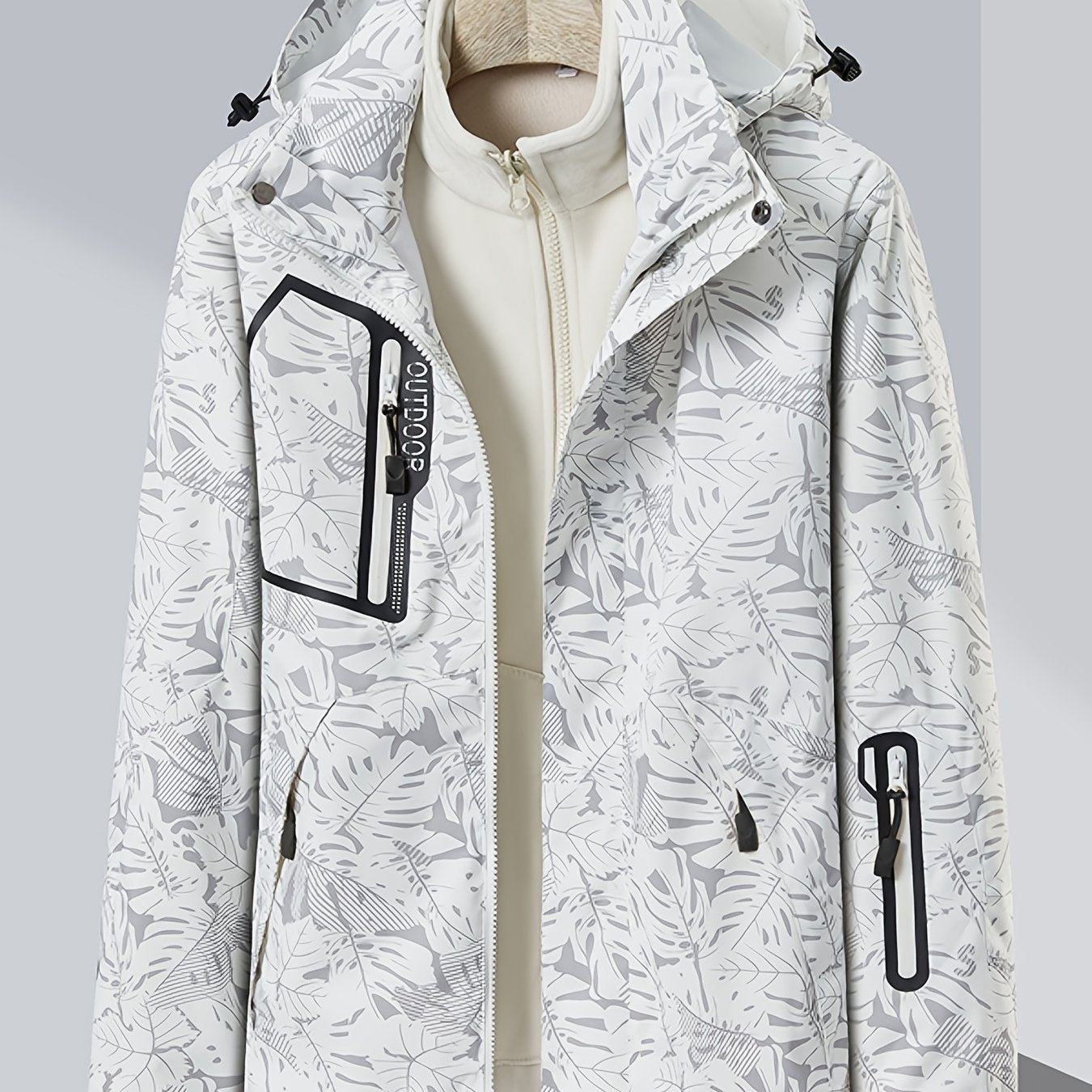 Floral Print 3-in-1 Hooded Jacket