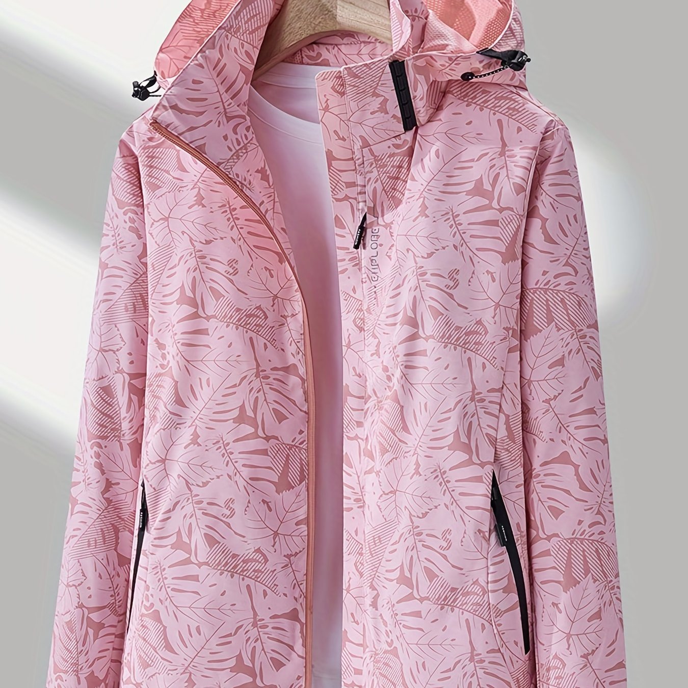 Leaf Print Outdoor Jacket