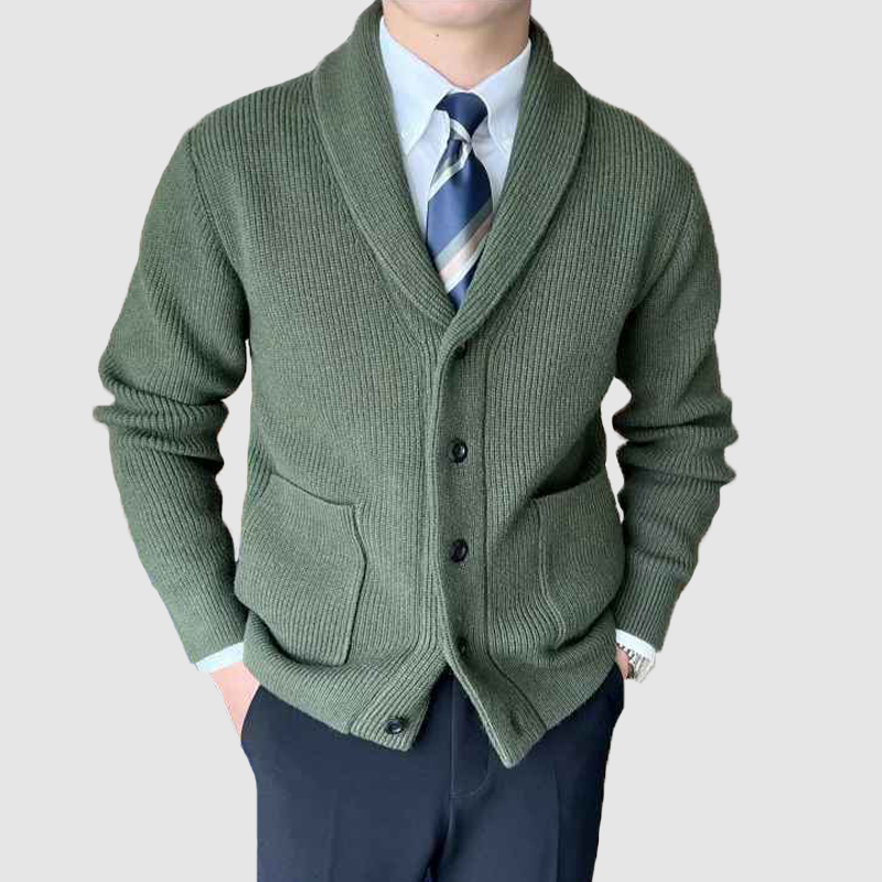 Men's fall and winter v-neck vintage knit cardigan  coat