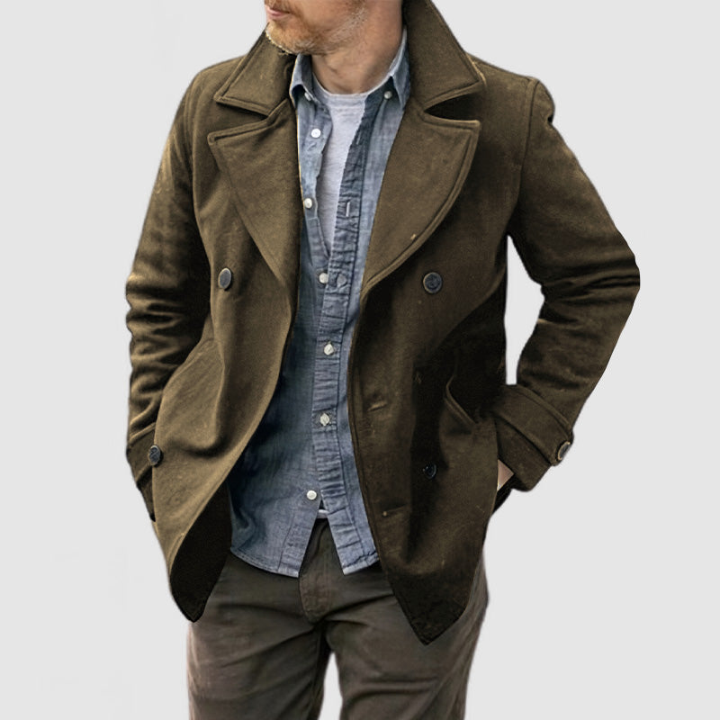 Men's Classic Double Breasted Lapel Jacket( NEW )