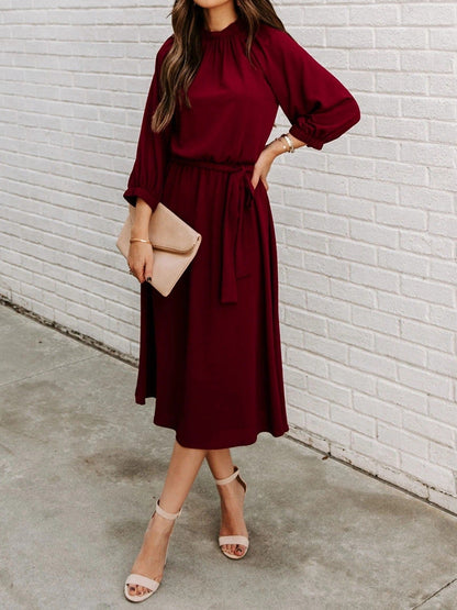 Sexy Summer Women's High Waist Slim Fashion Solid Color Slim Temperament Maxi Dresses