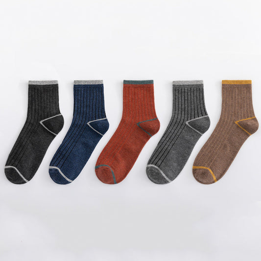 5pairs Men's Resistant Sweat Breathable Stockings