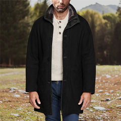 Men's autumn and winter long fur one coat coat
