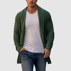 Men's sweater cardigan solid color loose knit coat