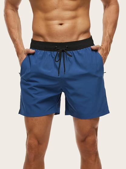 Men's Swim Trunks Quick Dry Beach Shorts With Pockets