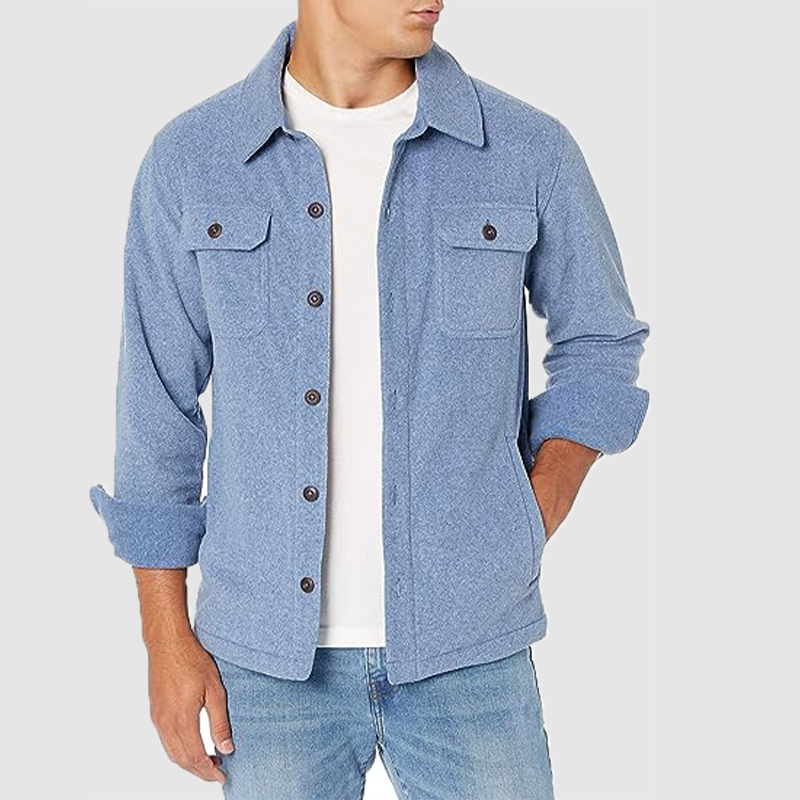 Men's Fall Fashion Cashmere Men Pocket Casual Long Sleeve Coat (new)