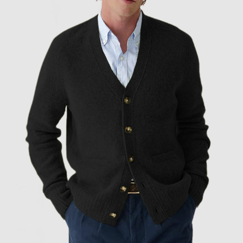 Men's Classic V-Neck Cashmere Cardigan