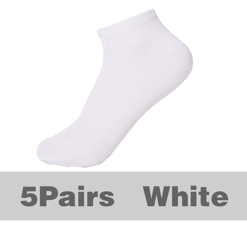 5pairs Men's Cotton Plain Color Breathable Anti-skid Sweat Resistant Sports Ankle Socks