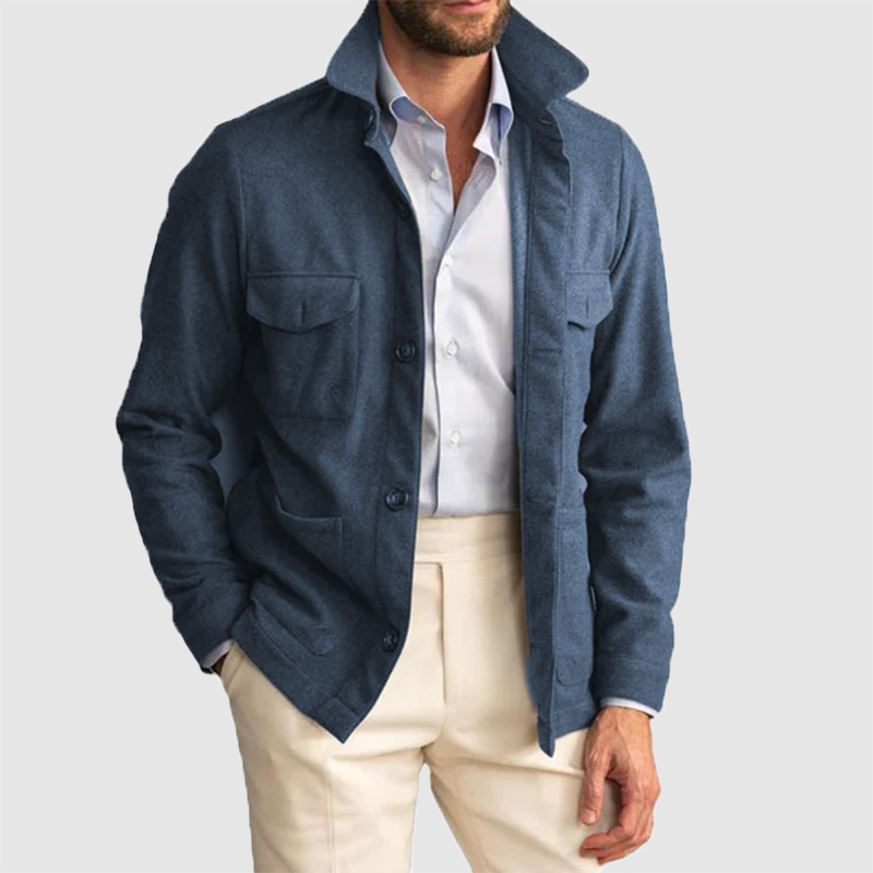 Men's casual wash jacket solid color fashion coat