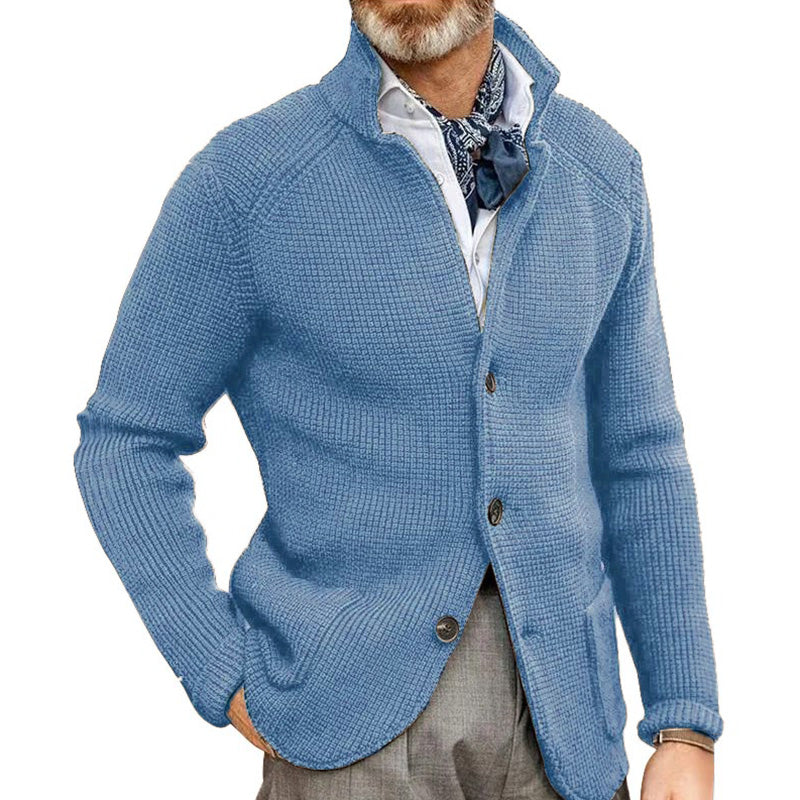 Men's long sleeve thickened cardigan warm casual jacket