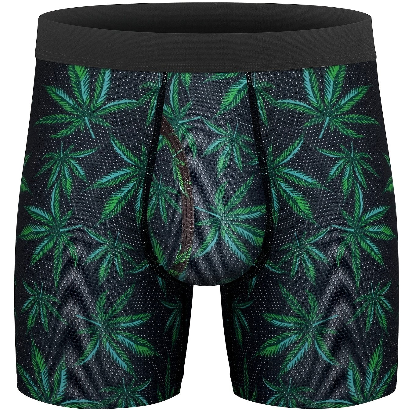 1pc Men's Breathable Boxer Briefs With Pattern Print