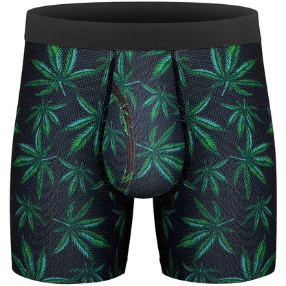 1pc Men's Breathable Boxer Briefs With Pattern Print