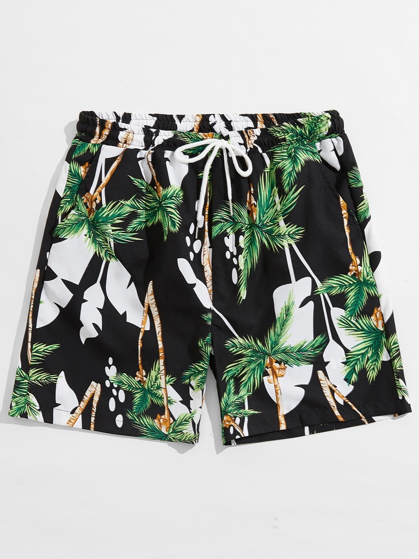 Men's Palm Tree Beach Drawstring Shorts