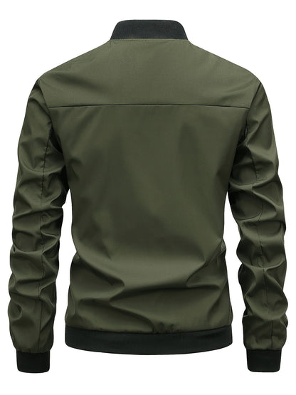 Men's Slim Fit Windproof Bomber Jacket