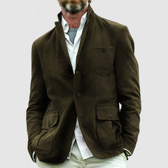 Men's Retro Casual Lapel Pocket Jacket