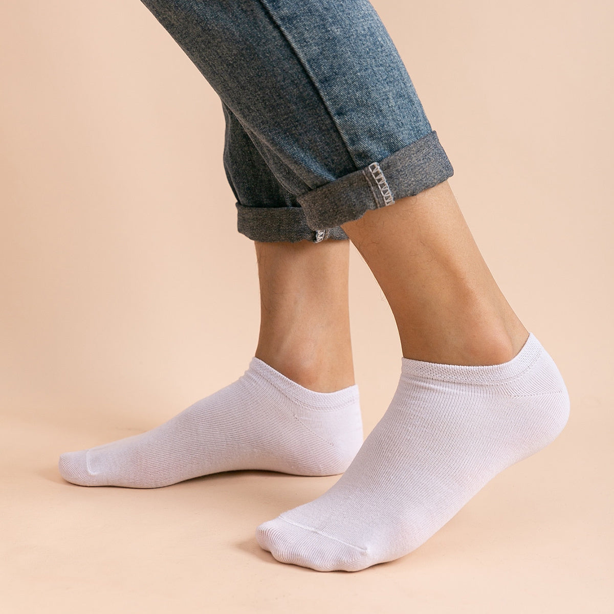 5pairs Men's Solid Colour Business Socks