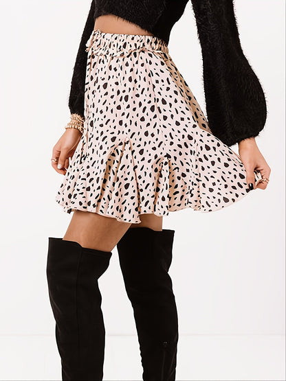 Casual Floral Print Pleated Street Lace Up Fashion High Waist Vacation Skirt