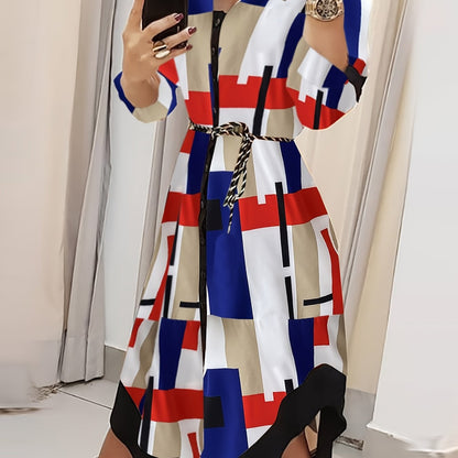 Elegant Summer High Waist Fashion Ditsy Floral Print Slim Temperament Maxi Dresses