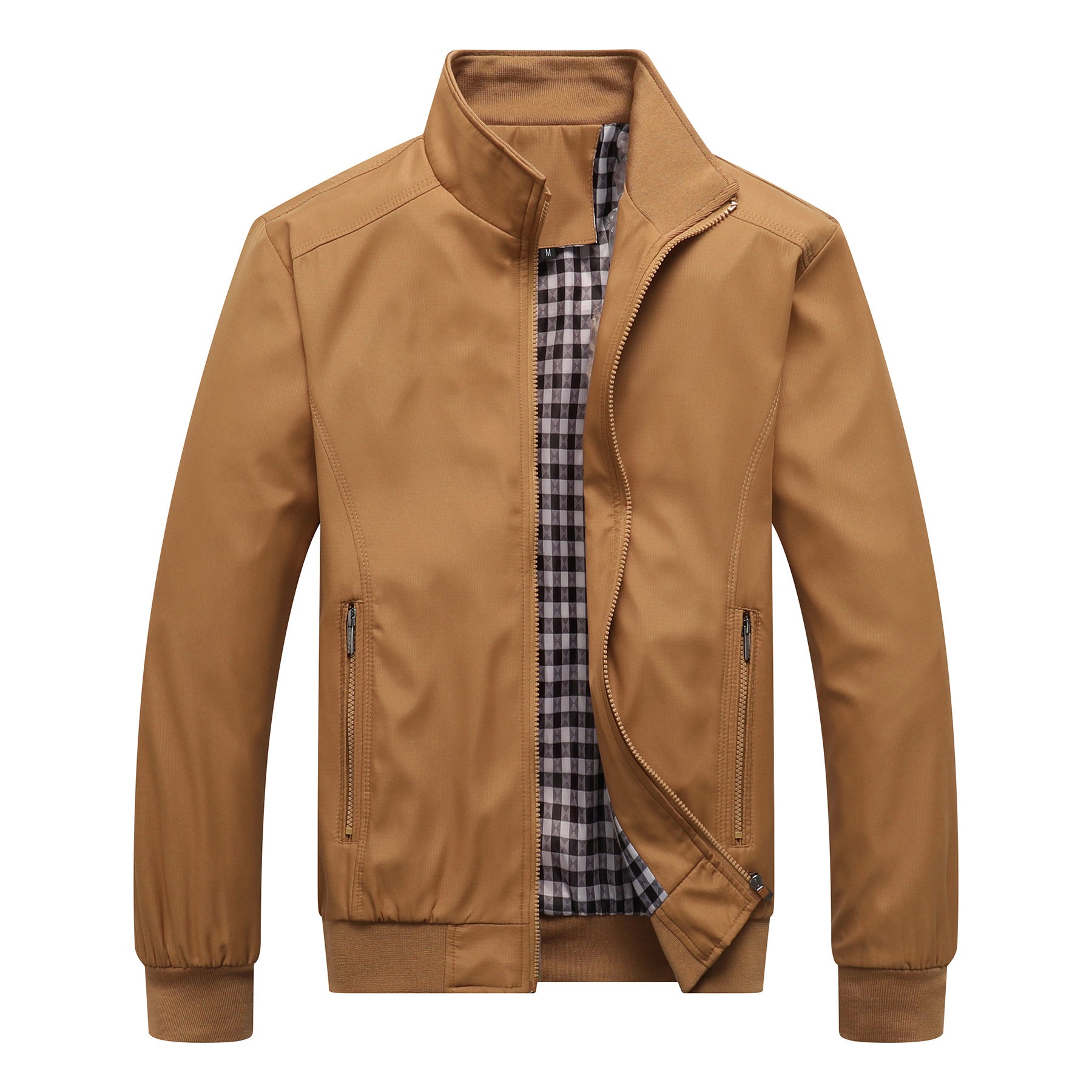 Men's jacket spring casual men's zip coat